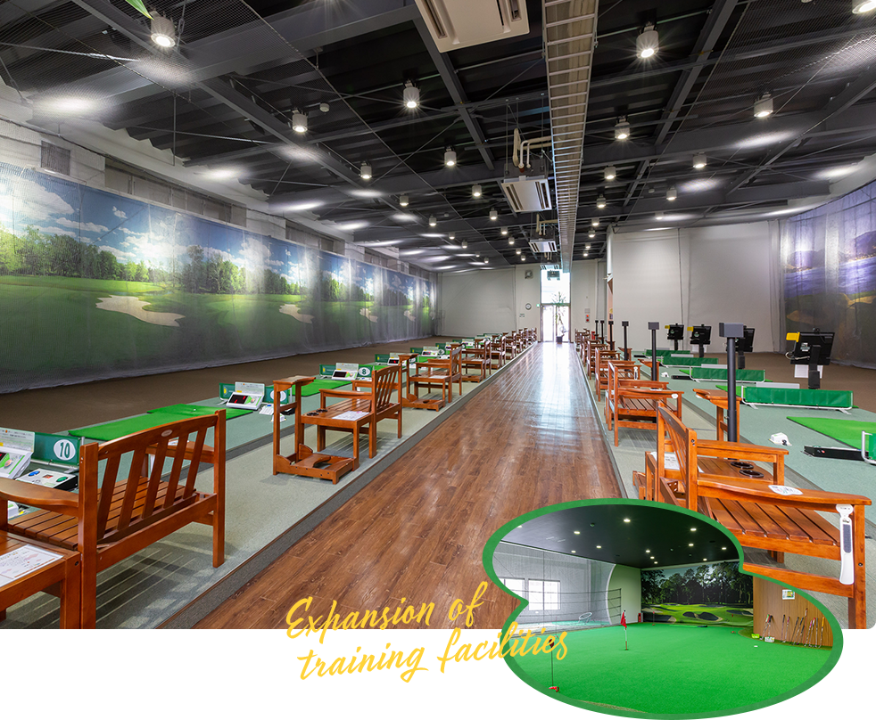 充実した練習設備 打席数計31席＋パター練習場